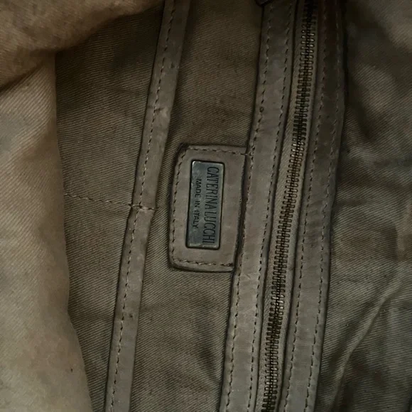 Brown Laser Cut Calf Hair Floral Patterned Tote Bag with Leather Handles - Picture 5 of 6